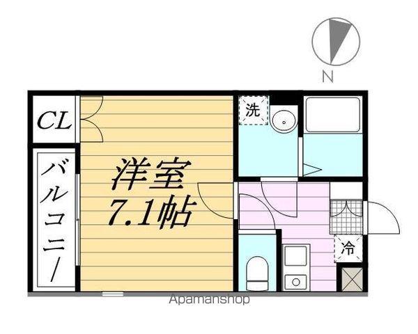 WILL MAISON 常盤平(1K/3階)の間取り写真