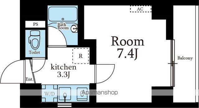 LALA上野(1K/6階)の間取り写真