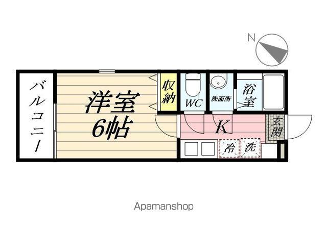 ROCHEILE鶴見(1K/1階)の間取り写真