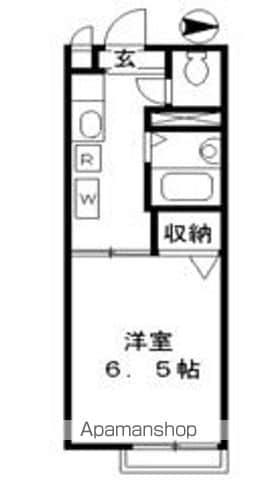 セゾン世田谷(1K/1階)の間取り写真