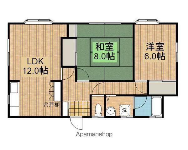 東北本線 仙北町駅 徒歩7分 1階建 築35年(2LDK)の間取り写真