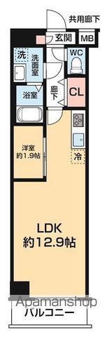 ARCOBALENO DAISHIMAE(1LDK/2階)の間取り写真