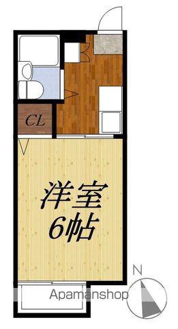 アスターB(1K/1階)の間取り写真