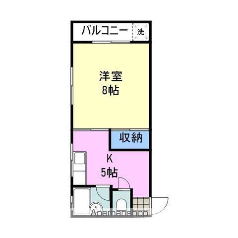 新天ビル(1K/4階)の間取り写真