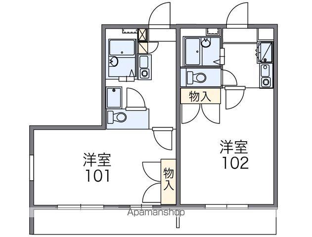 レオパレスディアコートⅡ(1K/2階)の間取り写真