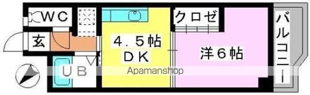 カーサ・コモーダ(1DK/1階)の間取り写真