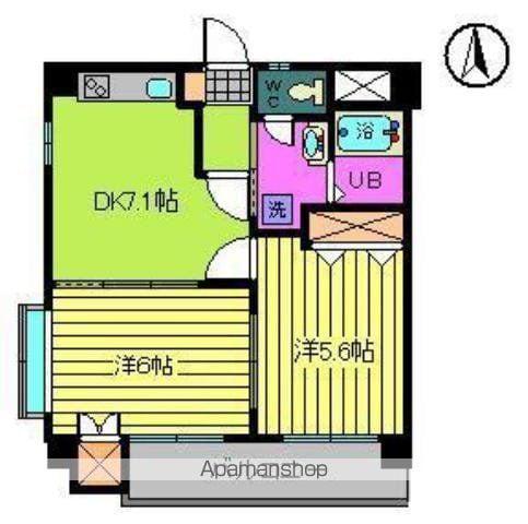 MARINE PALETTE Ⅱ(2DK/4階)の間取り写真