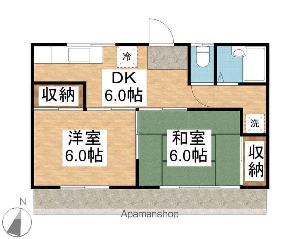 センターハイム(2DK/2階)の間取り写真