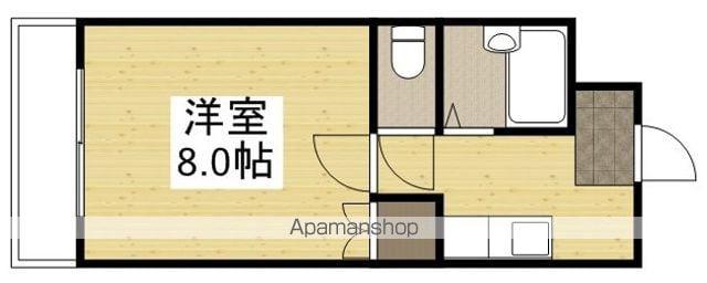 バリアント高柳(1K/1階)の間取り写真