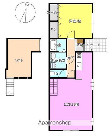 メゾンソレイユ(1LDK/1階)の間取り写真