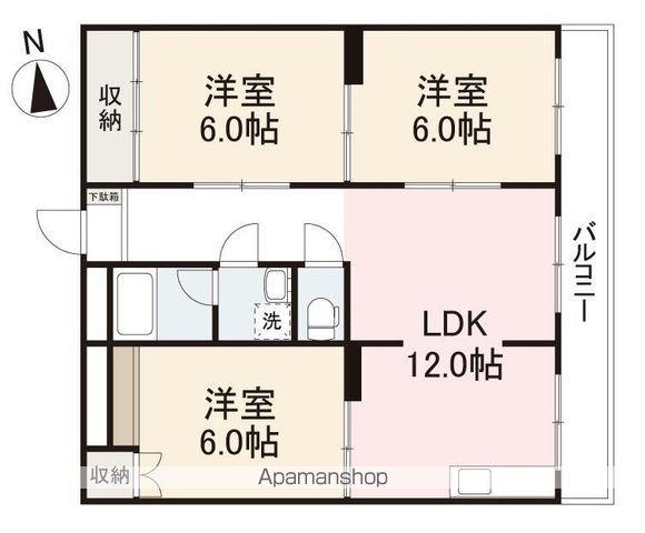末広ハイツ(3LDK/1階)の間取り写真