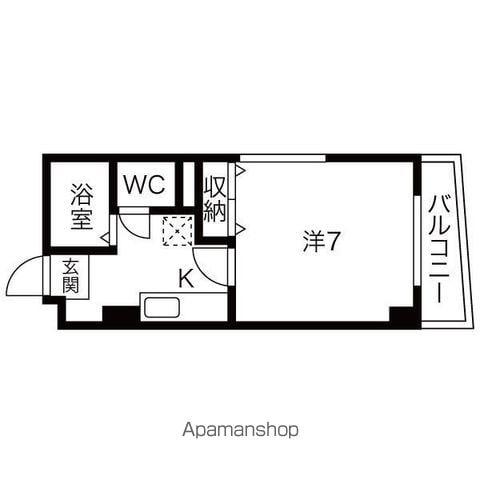 AZURTORII(1K/4階)の間取り写真