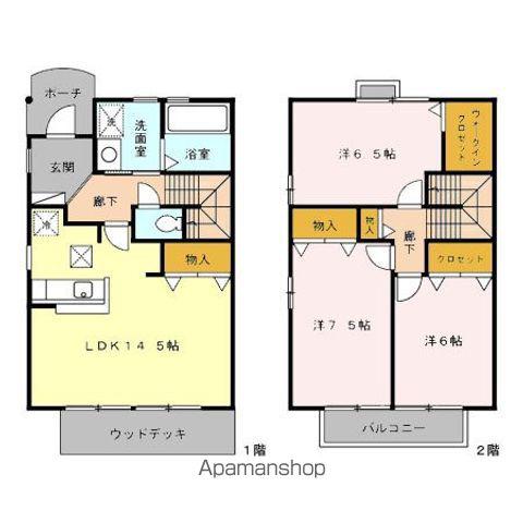 リビングタウン岩崎台(3LDK/1階)の間取り写真