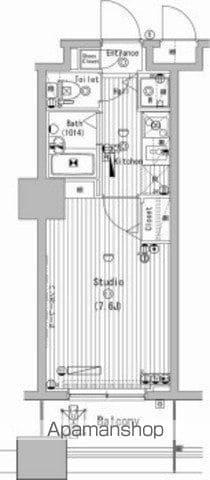 グランド・ガーラ横濱万世町 11階階 間取り