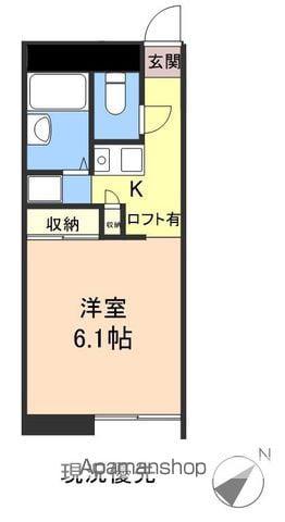 福塩線 横尾駅 徒歩29分 2階建 築28年(1K/2階)の間取り写真
