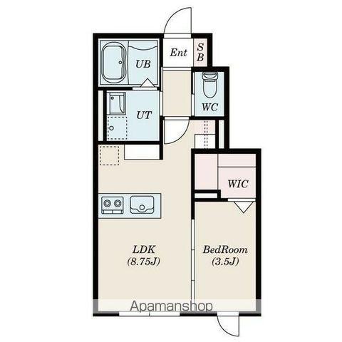 LIBERTE(1LDK/1階)の間取り写真