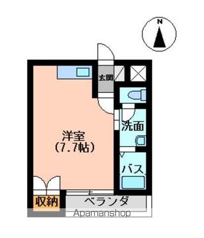 エクセルコート柏木(ワンルーム/1階)の間取り写真