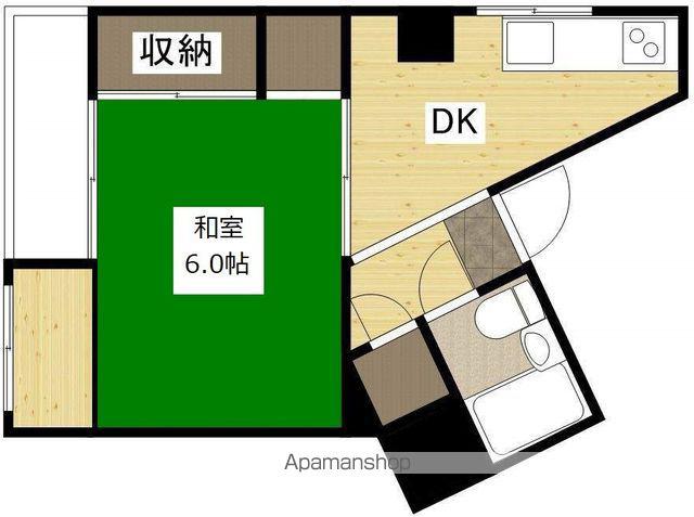 宮田ビル(1DK/4階)の間取り写真