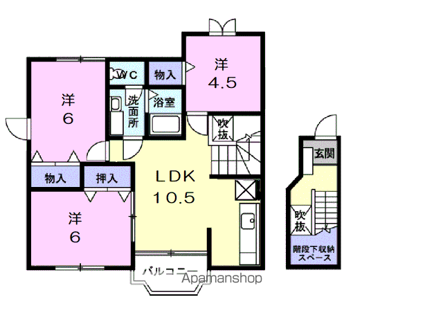 ベルイマージュ(3LDK/2階)の間取り写真
