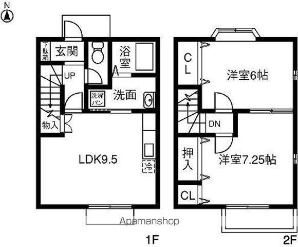 ＦＩＯＲＥ　Ｂ(2DK)の間取り写真