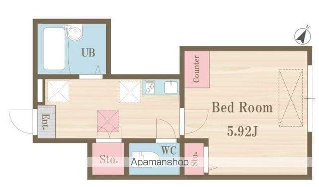 フローラメゾン北大塚(1K/1階)の間取り写真