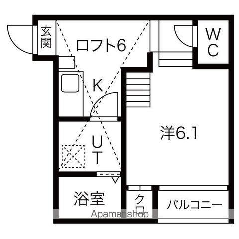 VILLA CLELIA(1K/1階)の間取り写真