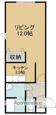 EAGLE美原(1K/1階)の間取り写真