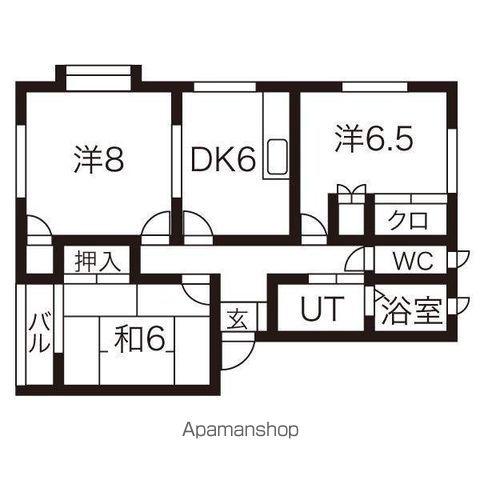 アドヴァンスA(3DK/2階)の間取り写真