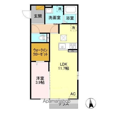 グランセ(1LDK/1階)の間取り写真