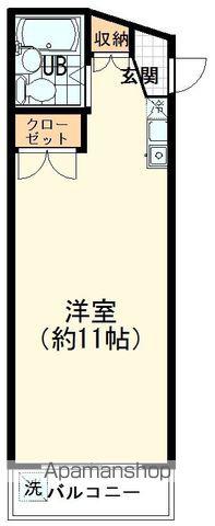 ハイツササキ(ワンルーム/1階)の間取り写真