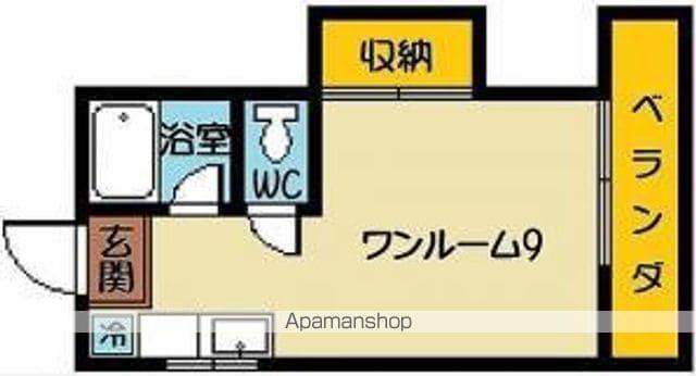 パーソネージュ鴨池(ワンルーム/2階)の間取り写真