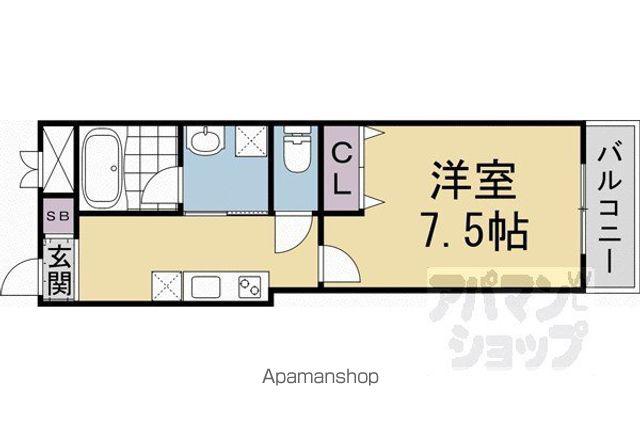 グランレブリー烏丸御池(1K/5階)の間取り写真