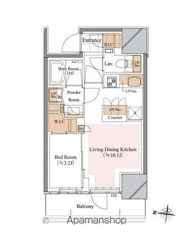 ブランシエスタ白山(1LDK/12階)の間取り写真