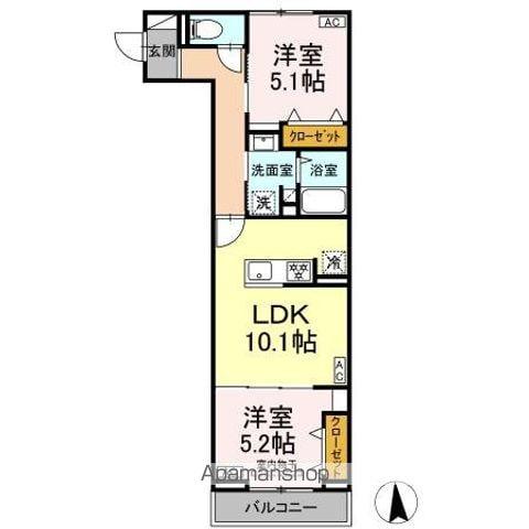 セレスティア高島平III(2LDK/3階)の間取り写真