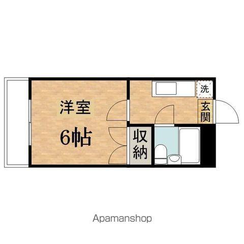 フラワーハイツB(1K/2階)の間取り写真