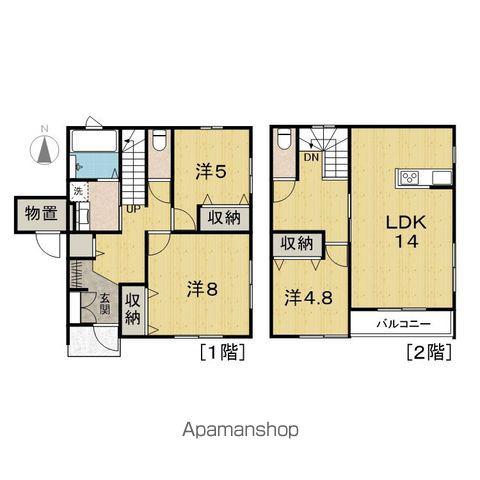 宮城県仙台市宮城野区 2階建 築1年(3LDK)の間取り写真