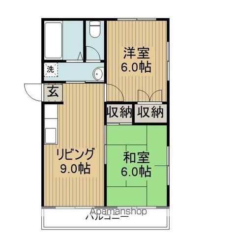 フェリシティユキ(2LDK/1階)の間取り写真