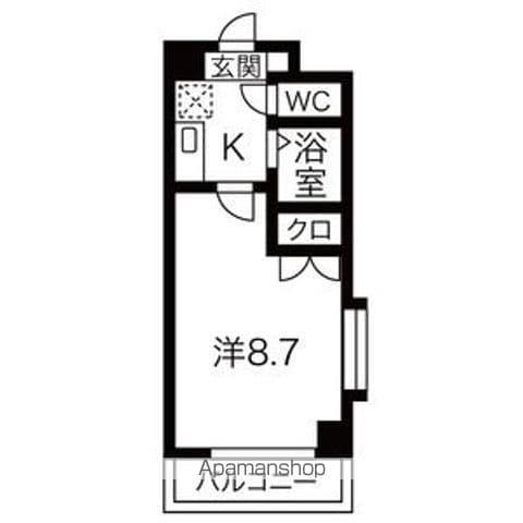 シティライフ藤ヶ丘(1K/4階)の間取り写真