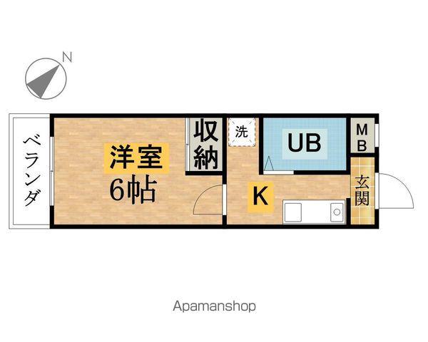 ヒオレ八王子(1K/2階)の間取り写真