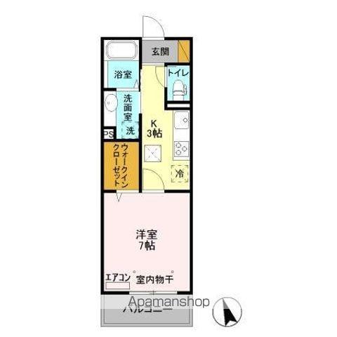 アリエッタ(1K/1階)の間取り写真