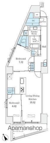 LE UNDEUX南青山(2LDK/9階)の間取り写真