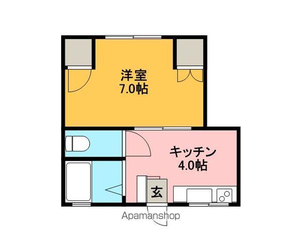 コーポロビニエ(1K/2階)の間取り写真