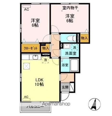 レコルト A/B/C(2LDK/1階)の間取り写真