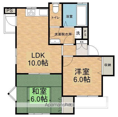 ルーヴパルクA(2LDK/2階)の間取り写真