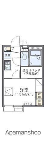 レオパレスEFFORTⅡ(1K/2階)の間取り写真