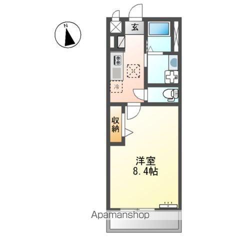 ELEGANZ(1K/1階)の間取り写真