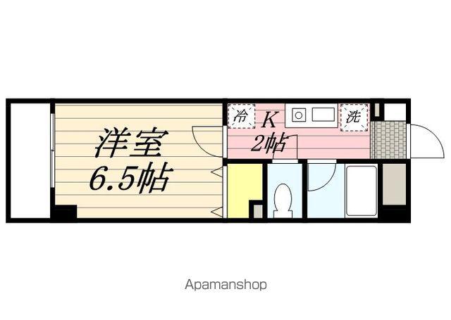 ボヌール金原(1K/4階)の間取り写真