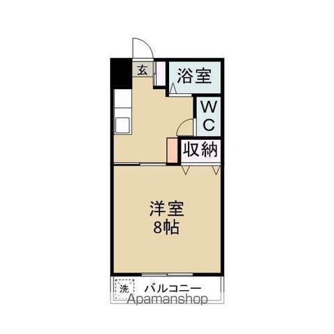 マンションウィン(1K/1階)の間取り写真
