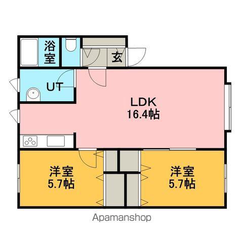 香風館参番(2LDK/2階)の間取り写真