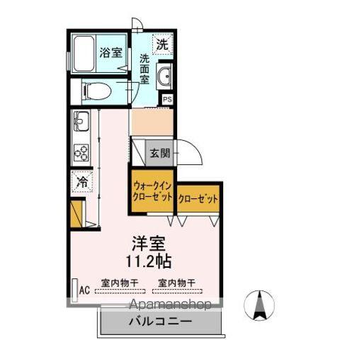 CREA桜町 A棟(ワンルーム/2階)の間取り写真